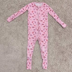 June & Grey Dino Valentine Pajamas